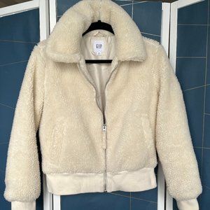GAP Sherpa Jacket (Off-White) XS
